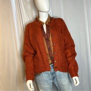 Vintage 1980s Forenza Teracotta Mohair Sweater L Like New Dark Academia Style